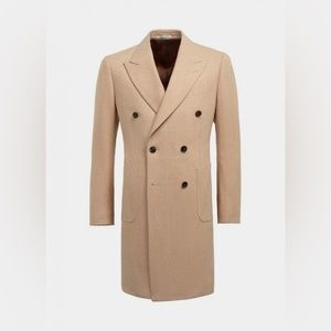 BRAND NEW Suitsupply camel herringbone coat